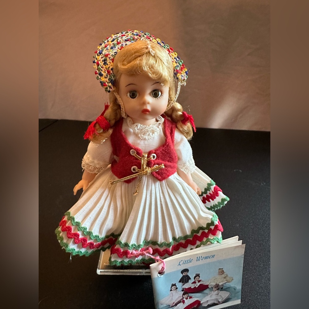MADAME ALEXANDER Vintage Hungarian Hungary Doll Traditional Red White Dress #597